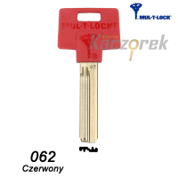 Mul-T-Lock 062 Czerwony - klucz surowy